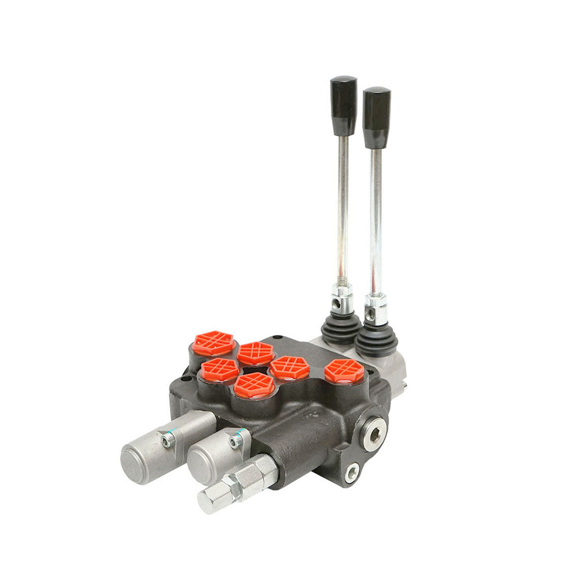 Hydraulic distributor with 2 levers, 1 floating, 80L/min Breckner Germany